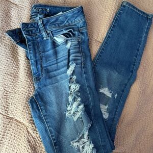 American eagle high rise ripped